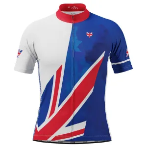 Men's UK Badge Union Jack National Flag Short Sleeve Cycling Jersey