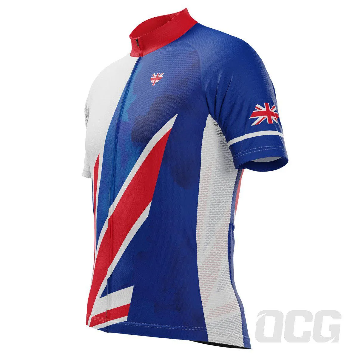 Men's UK Badge Union Jack National Flag Short Sleeve Cycling Jersey