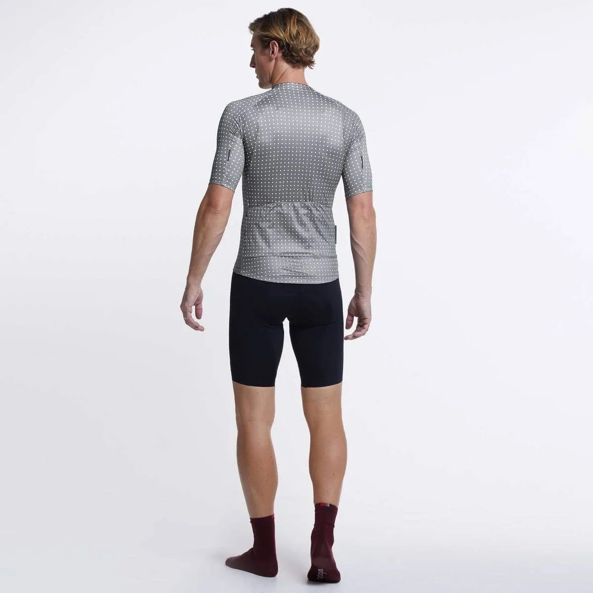 Men's Ultralight Jersey - Light Grey Grid Dot