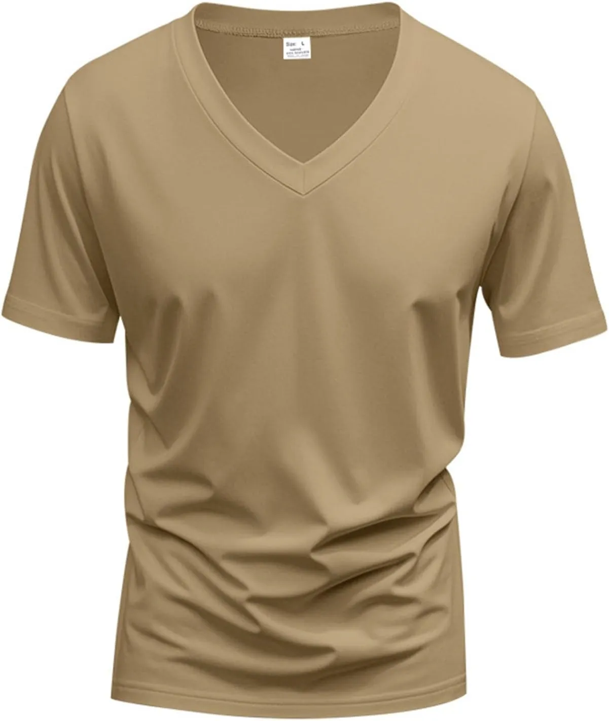Mens V Neck Muscle Shirts Casual Short Sleeve Gym Athletic T Shirt Fashion Tee Top Sports Workout Bodybuilding Shirts