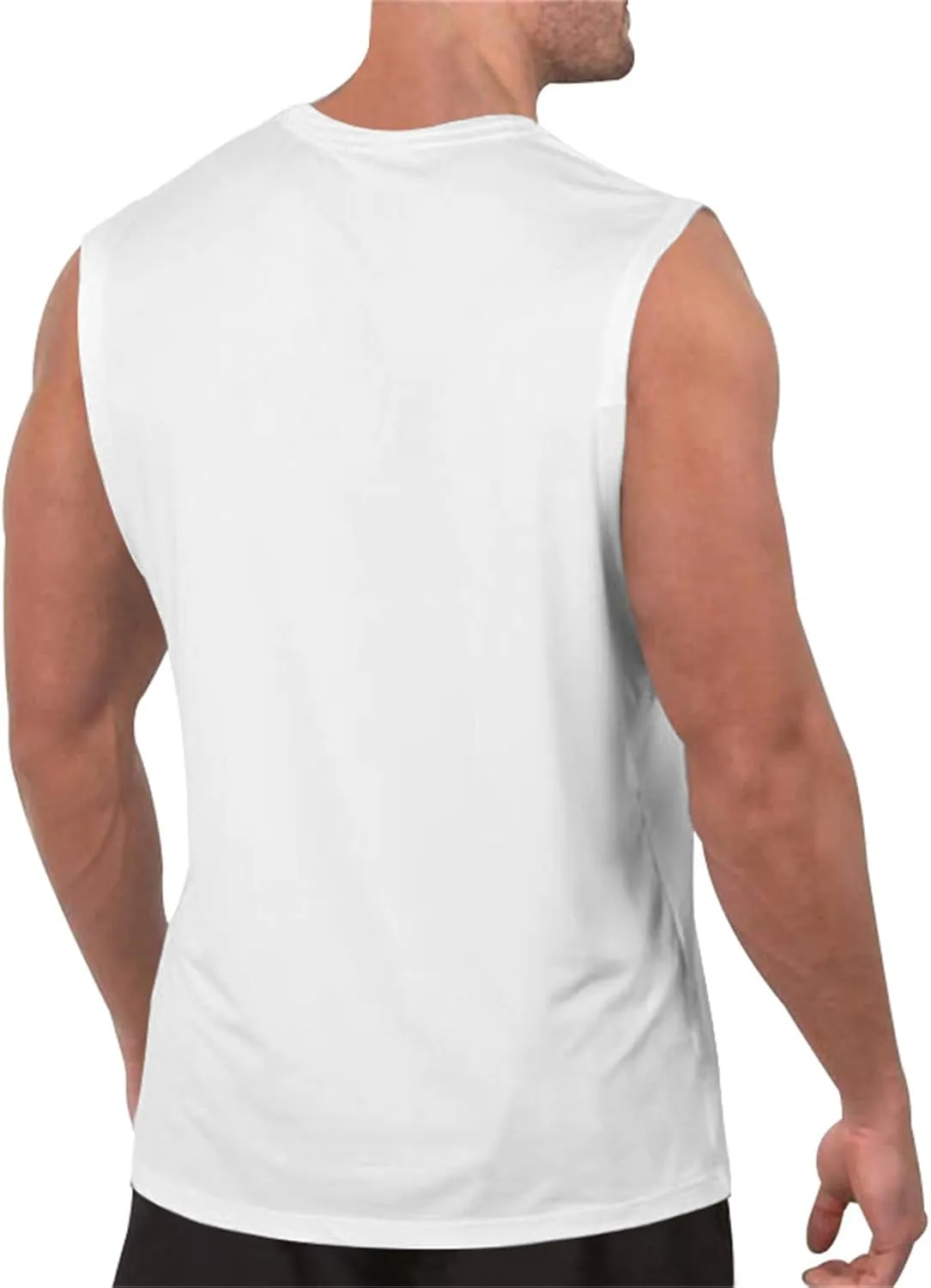 Mens V Neck Tank Tops Sleeveless Undershirts Quick Dry Athletic Gym Shirts Casual Basic Tees Solid Color Workout Top