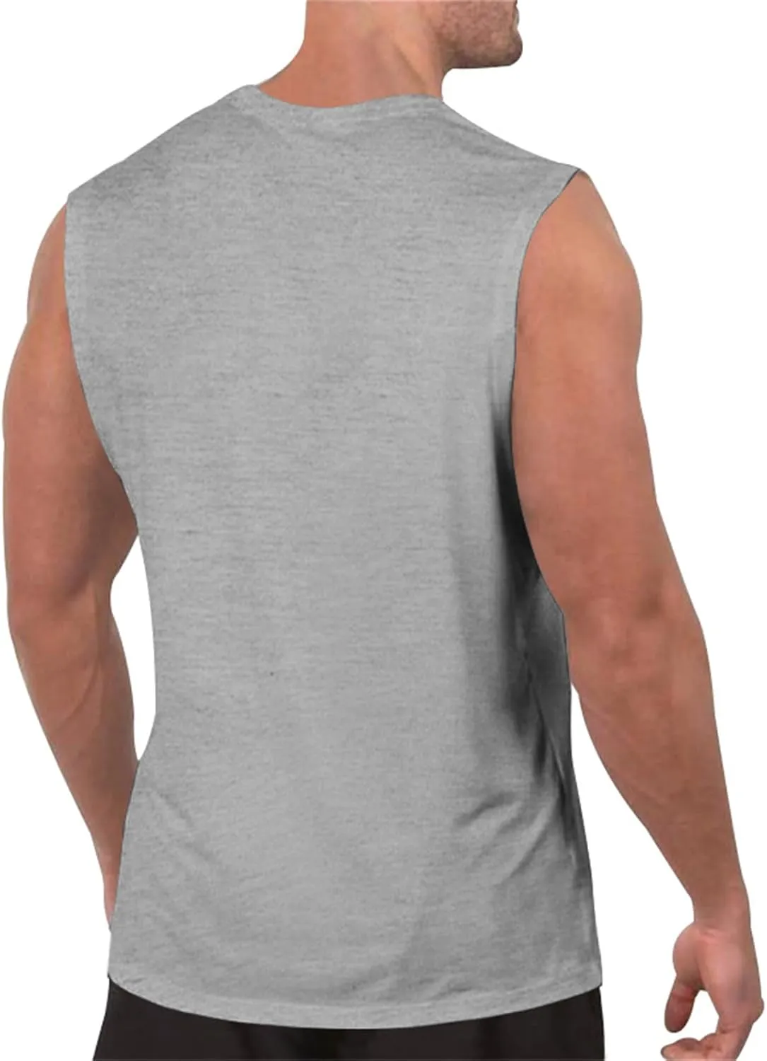 Mens V Neck Tank Tops Sleeveless Undershirts Quick Dry Athletic Gym Shirts Casual Basic Tees Solid Color Workout Top