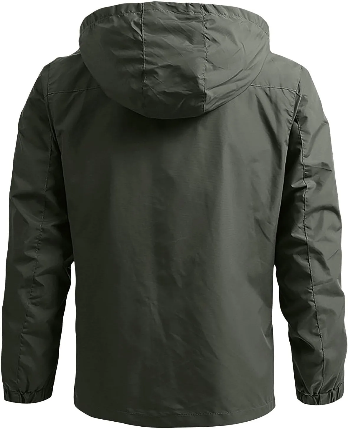 Men's Waterproof Rain Jacket Lightweight Mountain Windbreaker Raincoat Casual Hooded Coat Hiking Outdoor Travel Coats