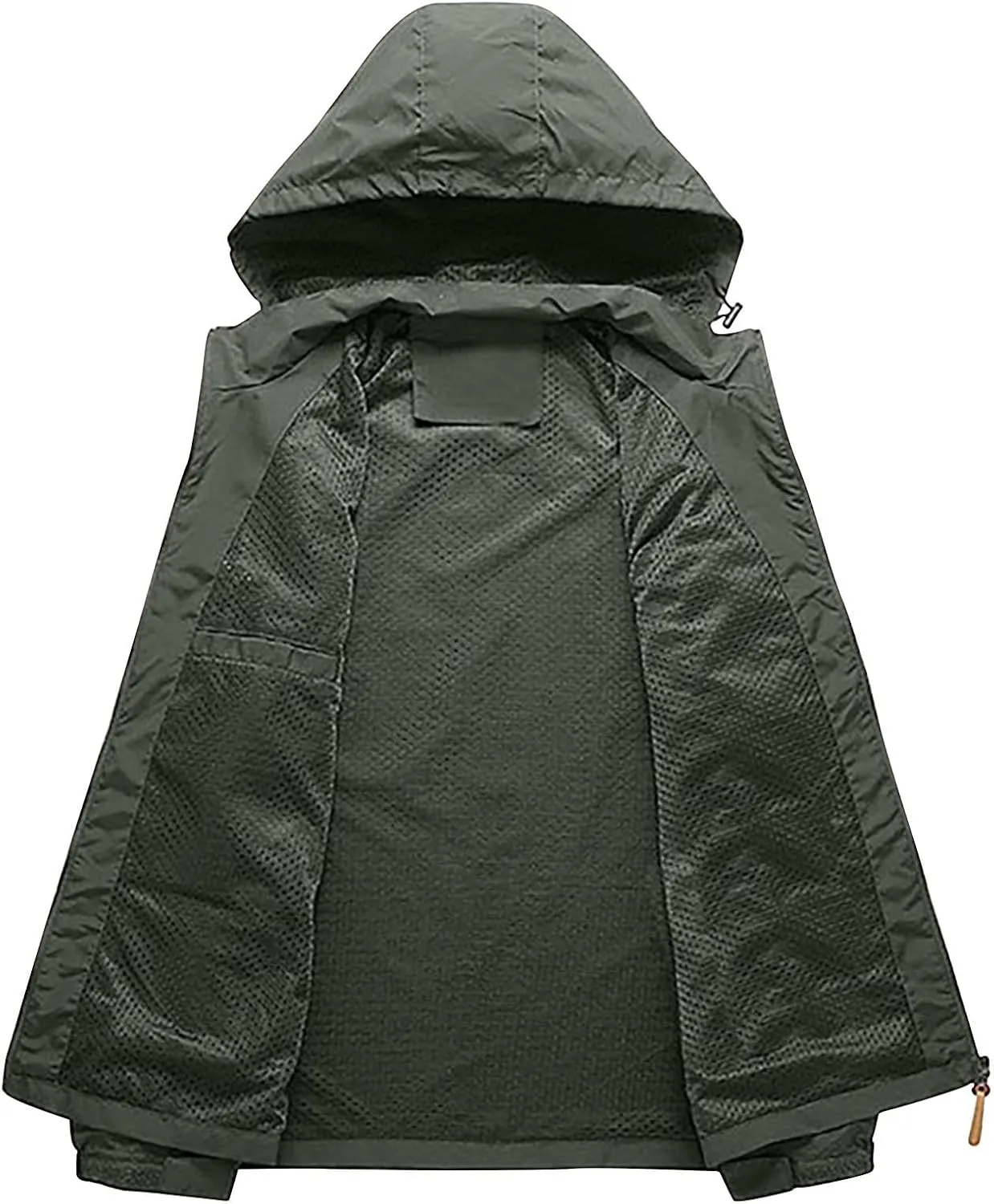 Men's Waterproof Rain Jacket Lightweight Mountain Windbreaker Raincoat Casual Hooded Coat Hiking Outdoor Travel Coats