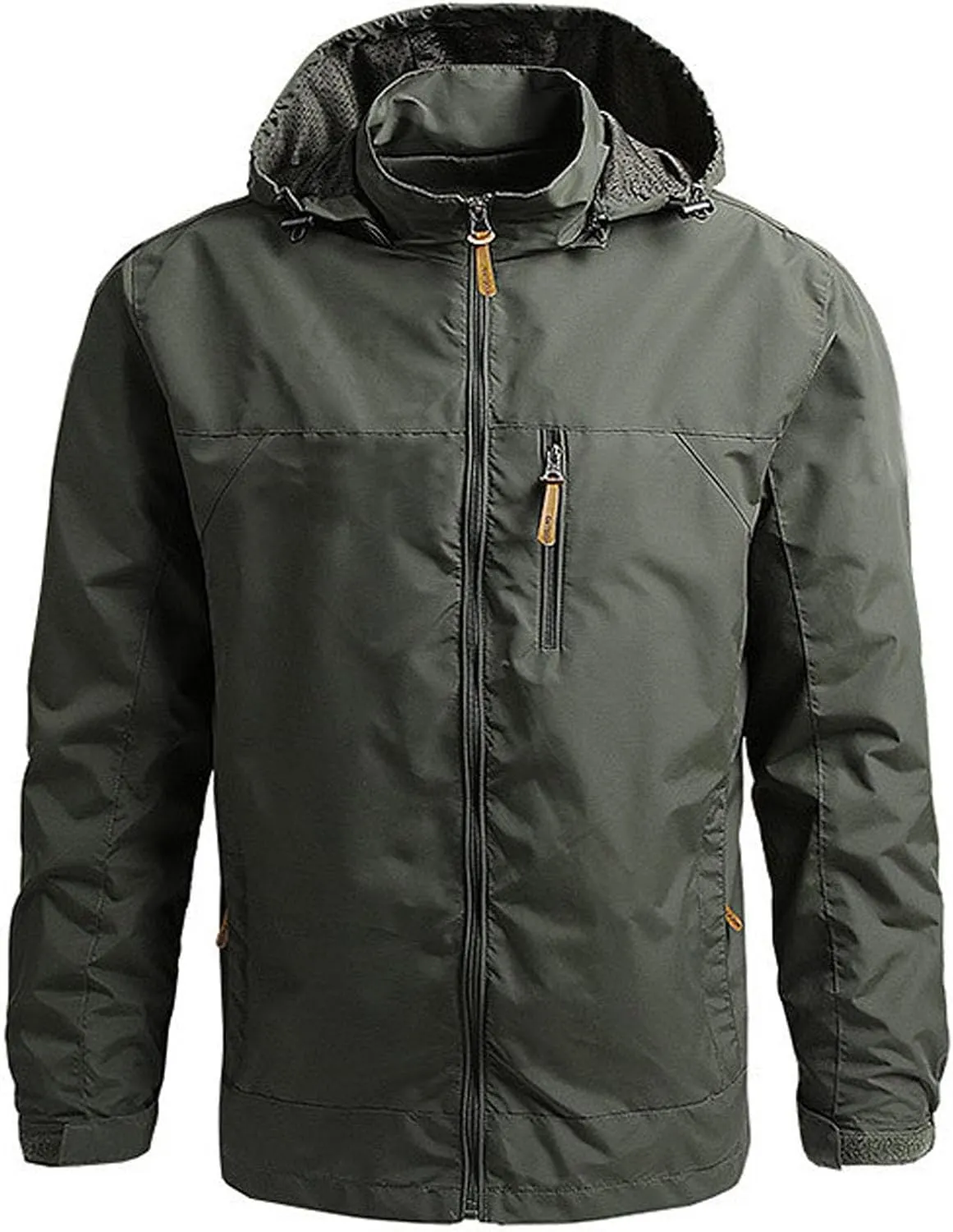 Men's Waterproof Rain Jacket Lightweight Mountain Windbreaker Raincoat Casual Hooded Coat Hiking Outdoor Travel Coats