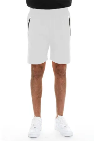 Men's White Active Sports Performance Running Shorts