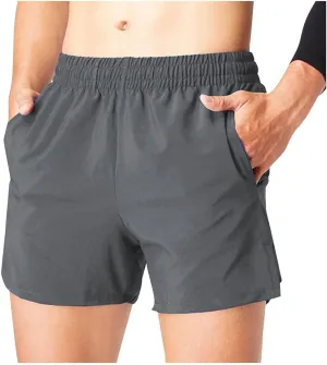 Men's Workout Running Shorts Summer Quick Dry Active Shorts with Zipper Pockets Casual Elastic Waist Athletic Short