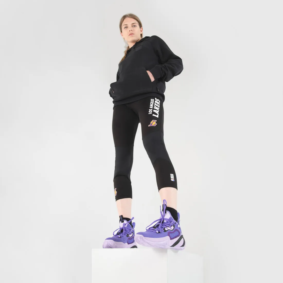 Men's/Women's Basketball 3/4 Leggings 500 - NBA Los Angeles Lakers