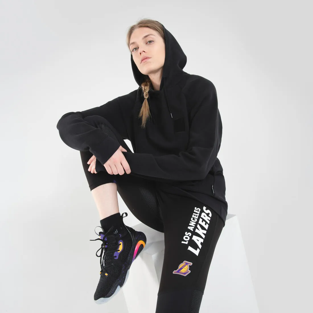 Men's/Women's Basketball 3/4 Leggings 500 - NBA Los Angeles Lakers