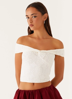 UV Protective Coating ThermalRegulating Fabric Meryll Twist Top - White