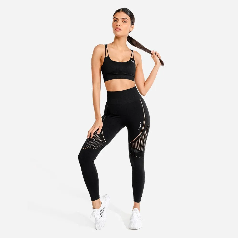 Meta Sports Bra - Black