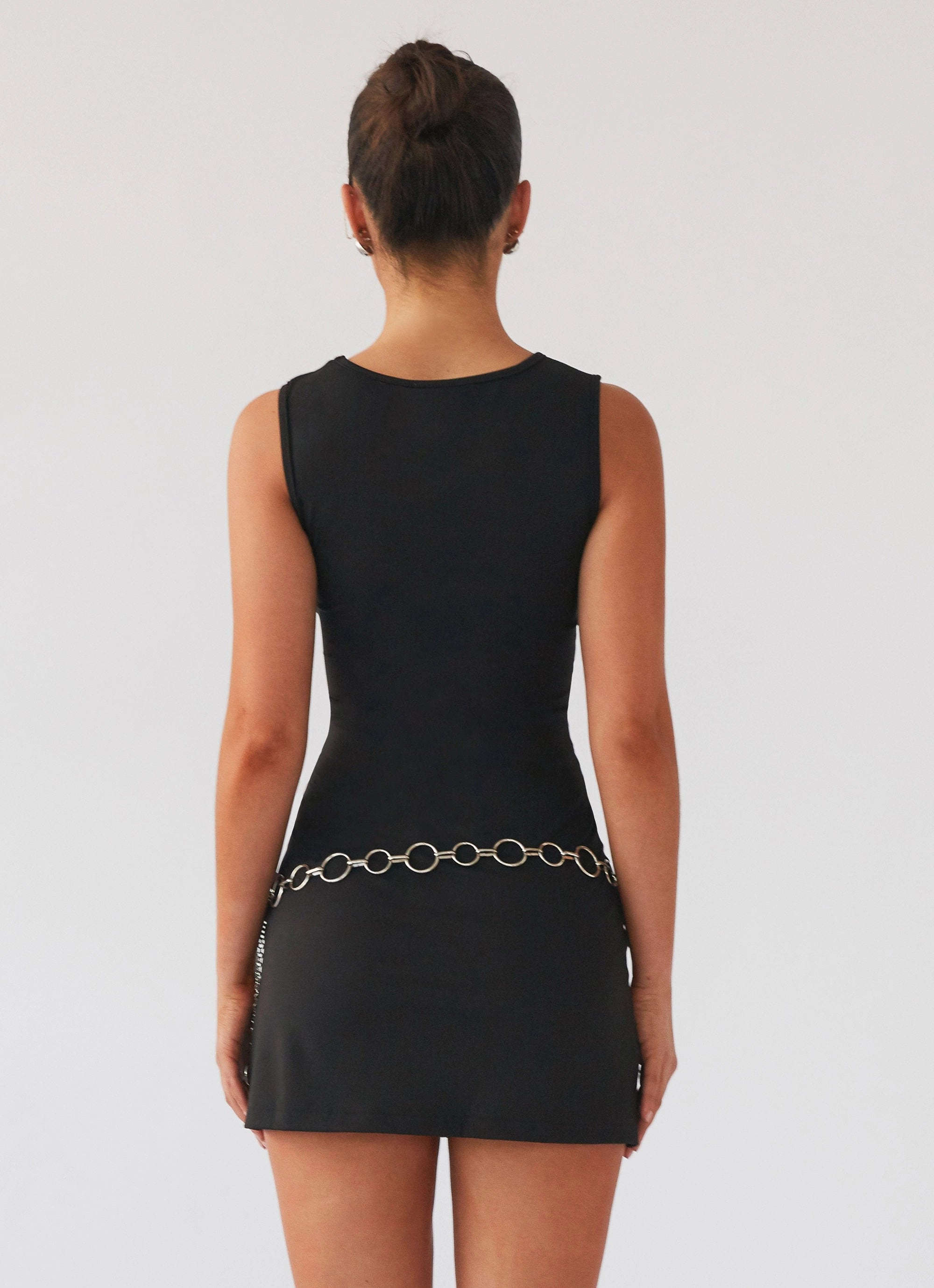 Cosmic Chic Mini Dress - Black Cozy Cut
