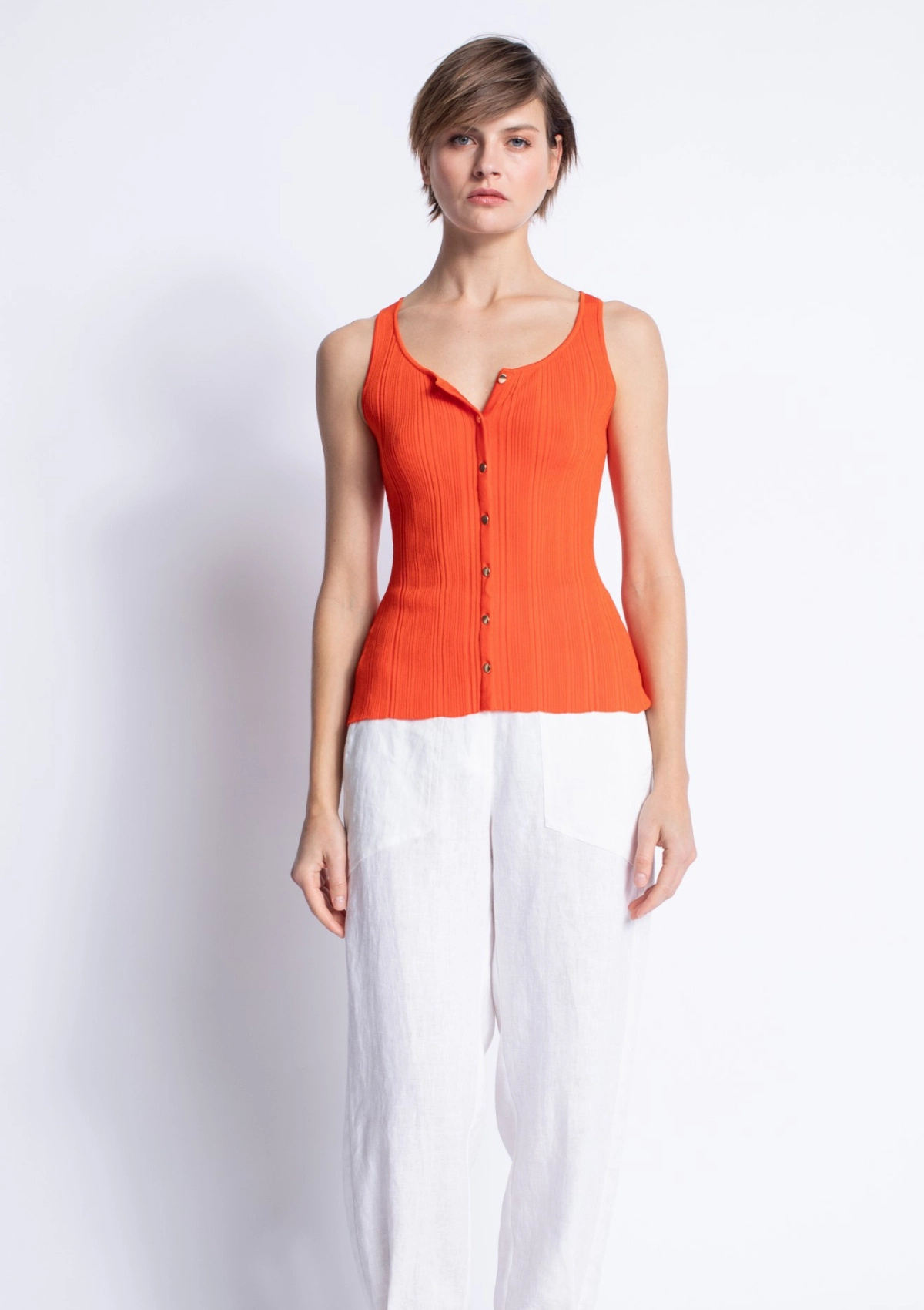 ConvertibleCollar Ergonomic Fit Design Mia Knit Top