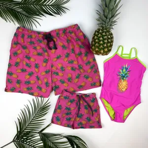 MIAMI PINEAPPLE - DADDY   DAUGHTER - Matching Swimsuits