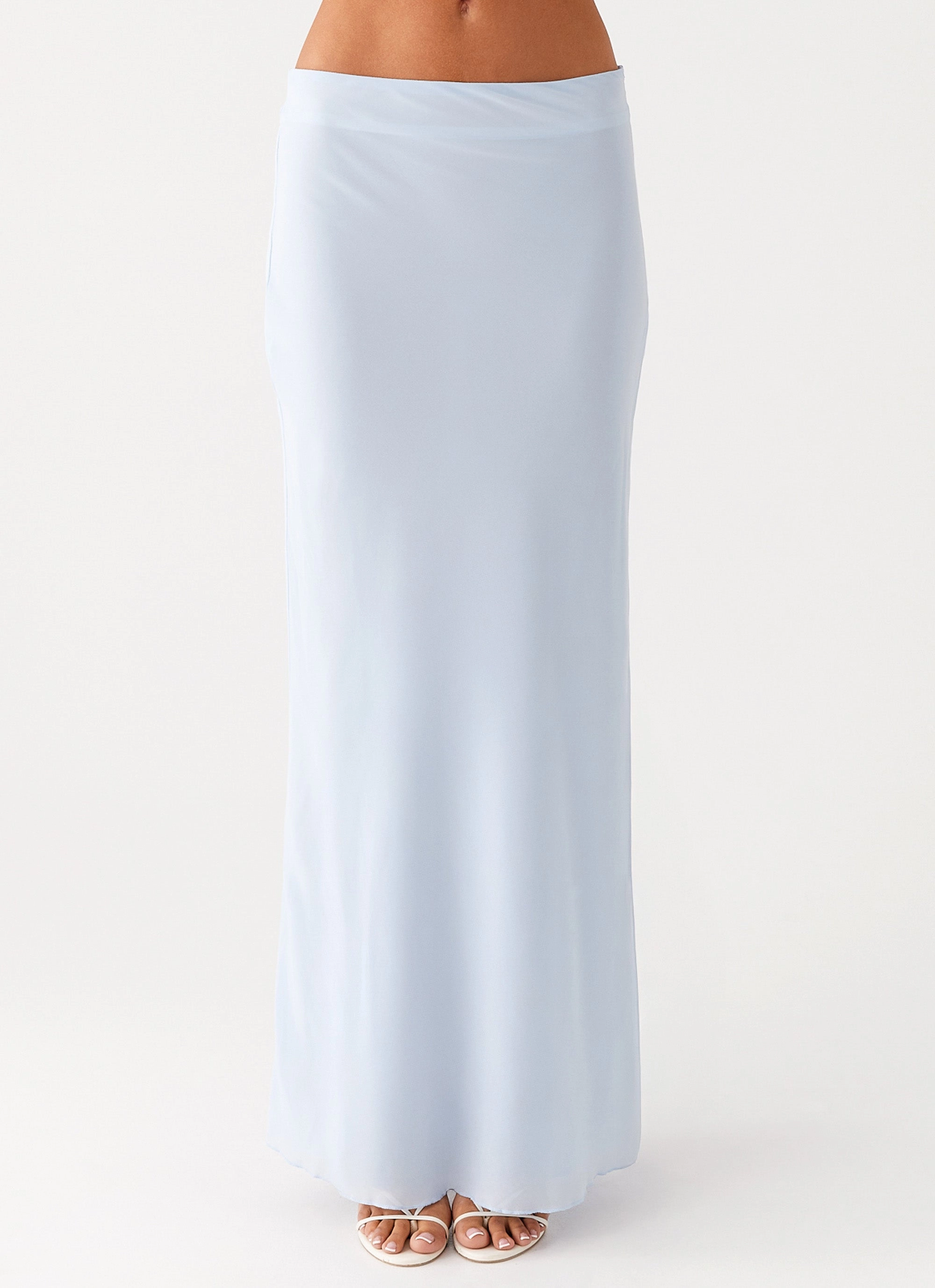 Michaella Chiffon Maxi Skirt - Blue Breathable fabric tech