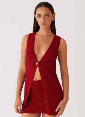 Capri Glow Knit Top - Maroon Bonded Seam Durability Bound Edges