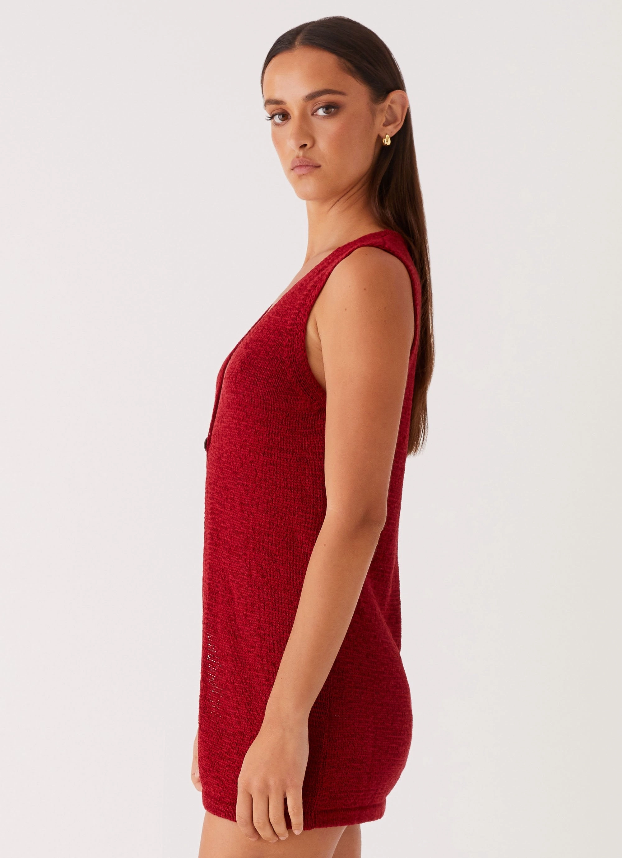 CarbonNeutral Production Capri Glow Knit Top - Maroon