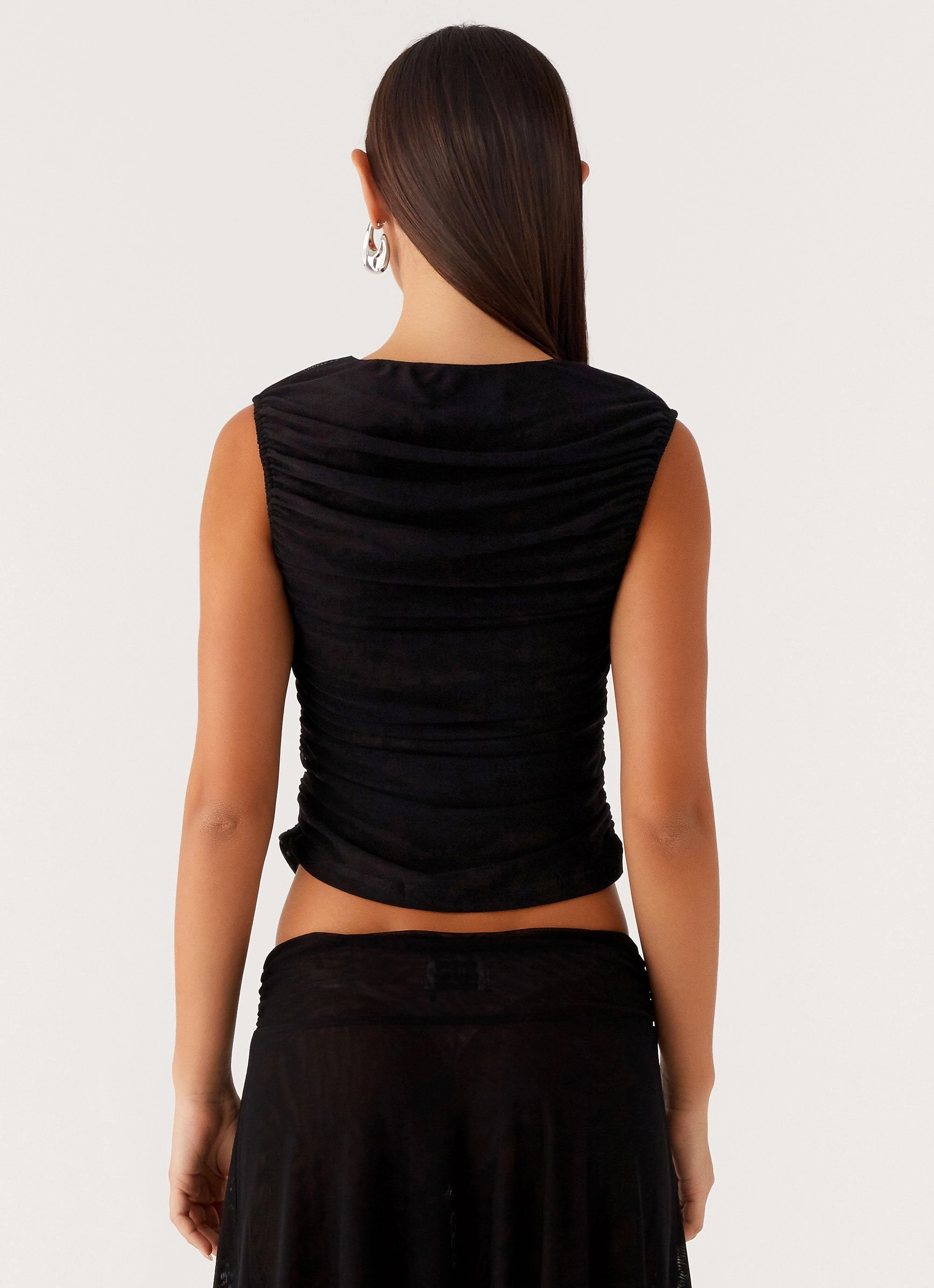 In The Atmosphere Mesh Top - Black NoSlipSurface Organic Cotton Blend
