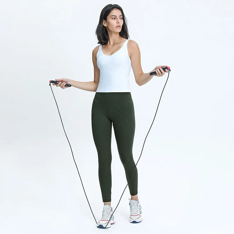 Mid Rise XY stitching Full Length Leggings