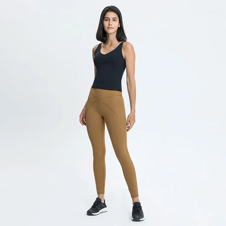Mid Rise XY stitching Full Length Leggings