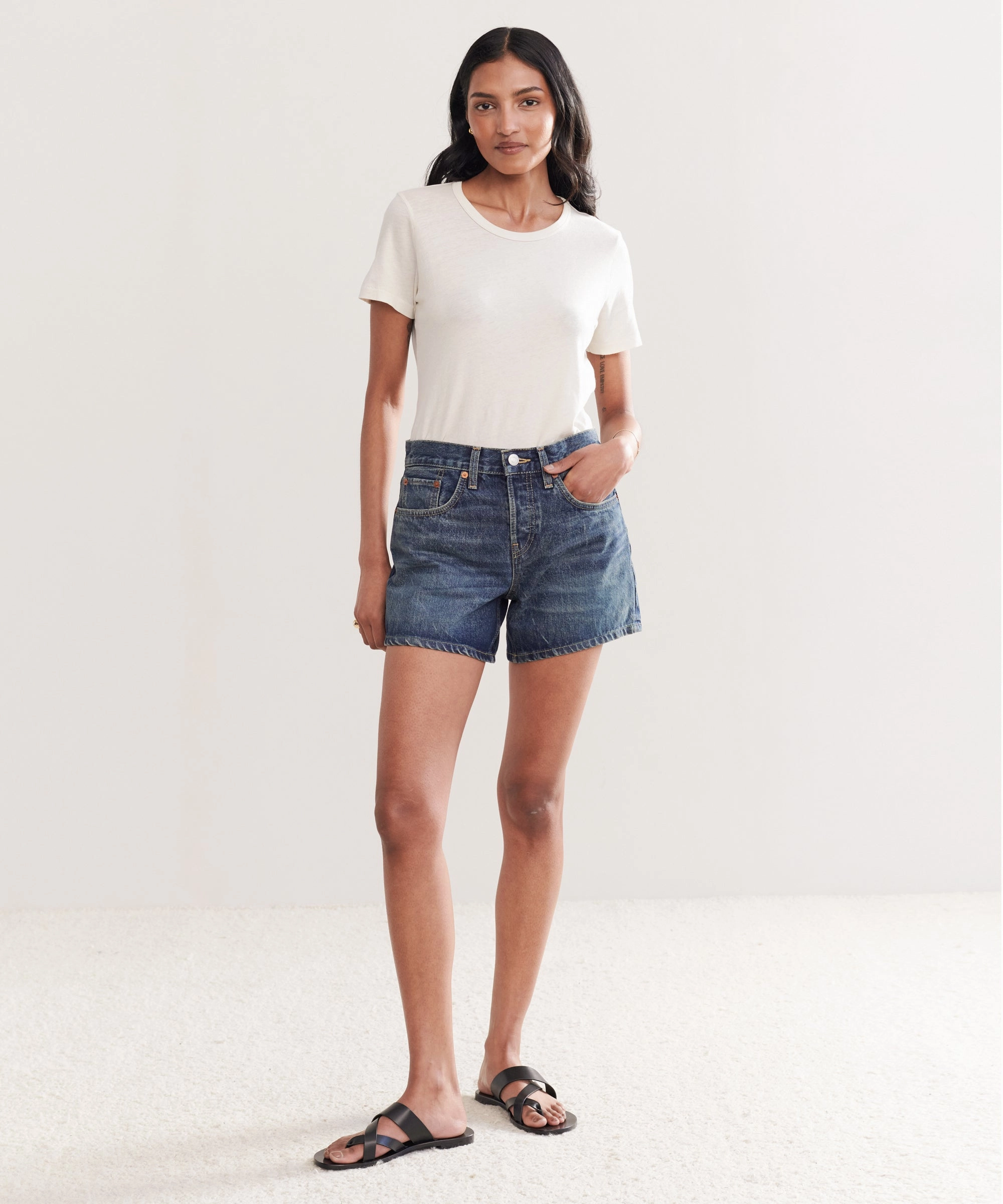 Recycled Polyester Comfortable Stretch Mid Rise Boy Short