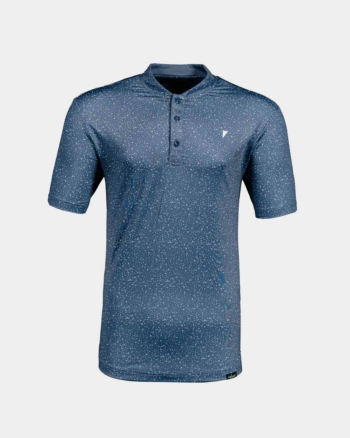 Active Look Dusty Blue Speckle Blade Polo