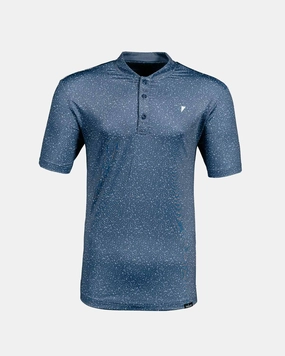 Active Look Dusty Blue Speckle Blade Polo