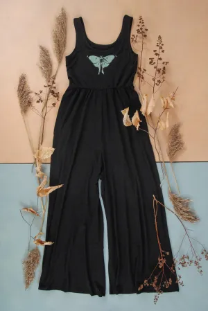 Midnight Luna Moth Yoga Jumpsuit