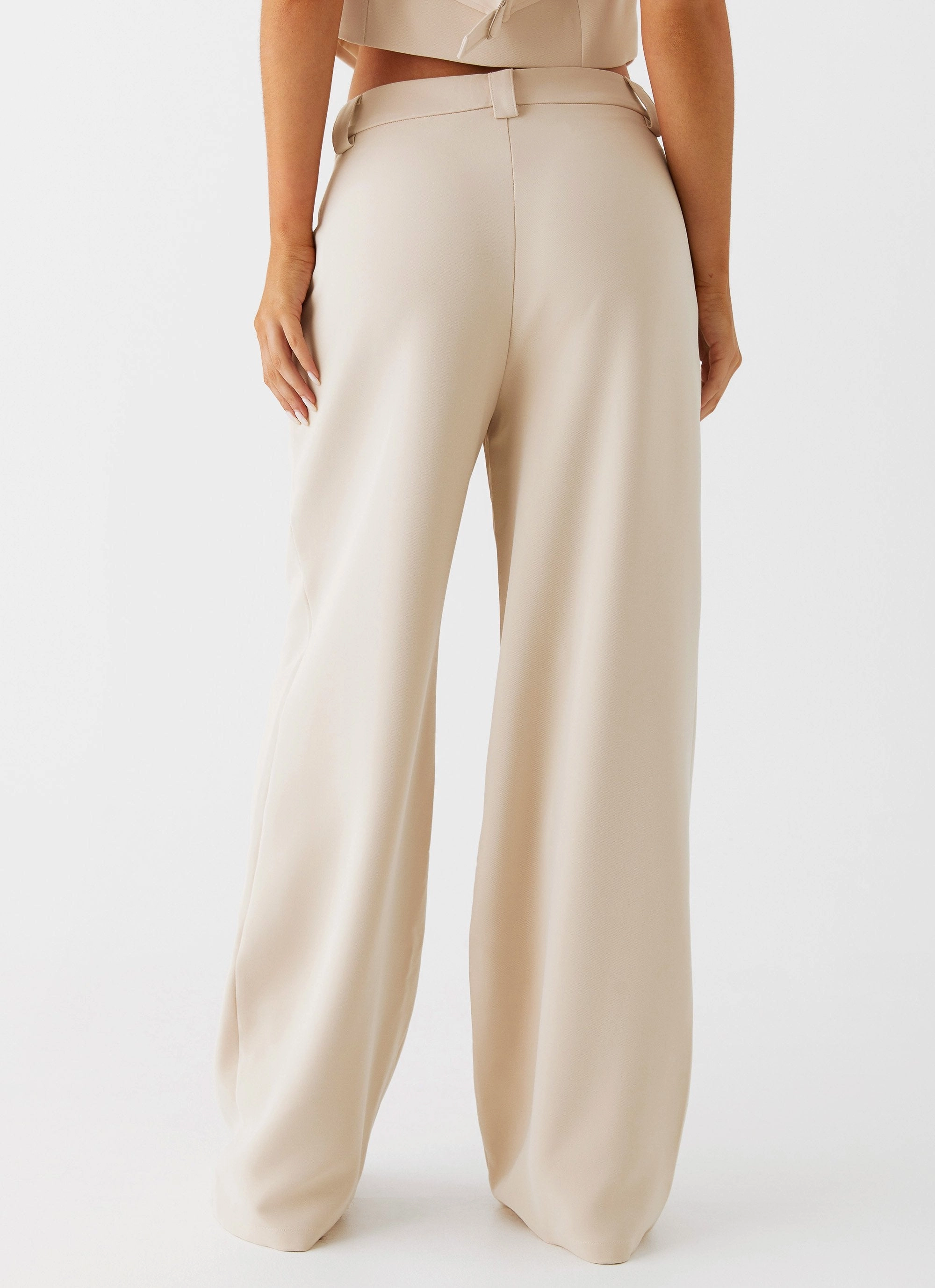 Midnight City Suit Pants - Beige Tough Style Fit Control