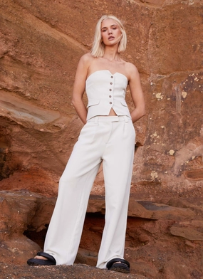 Stretch Panel Midnight City Suit Pants - Pebble