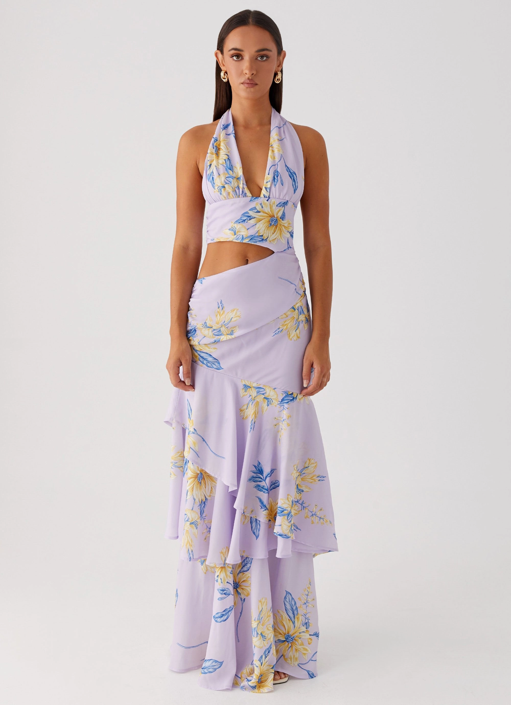 Lounge Fit Dark Tones Mikayla Maxi Dress - Lavender