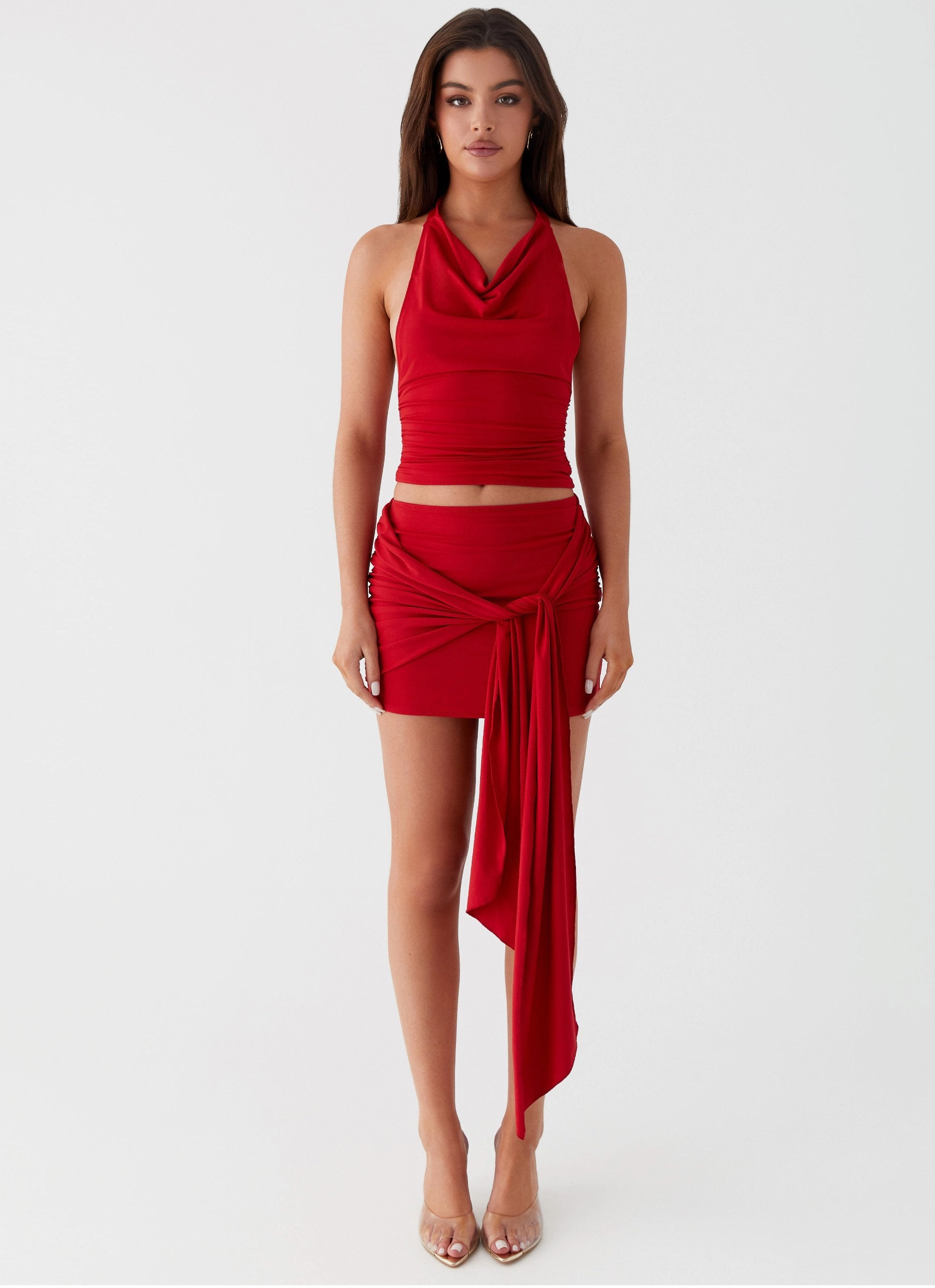 Comfy Feel All-day Comfort Grazie Lou Mini Skirt - Red