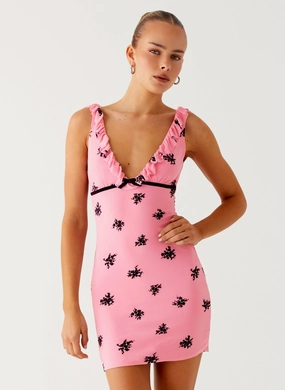 Milena Cami Mini Dress - Pink Night Out Picture Perfect