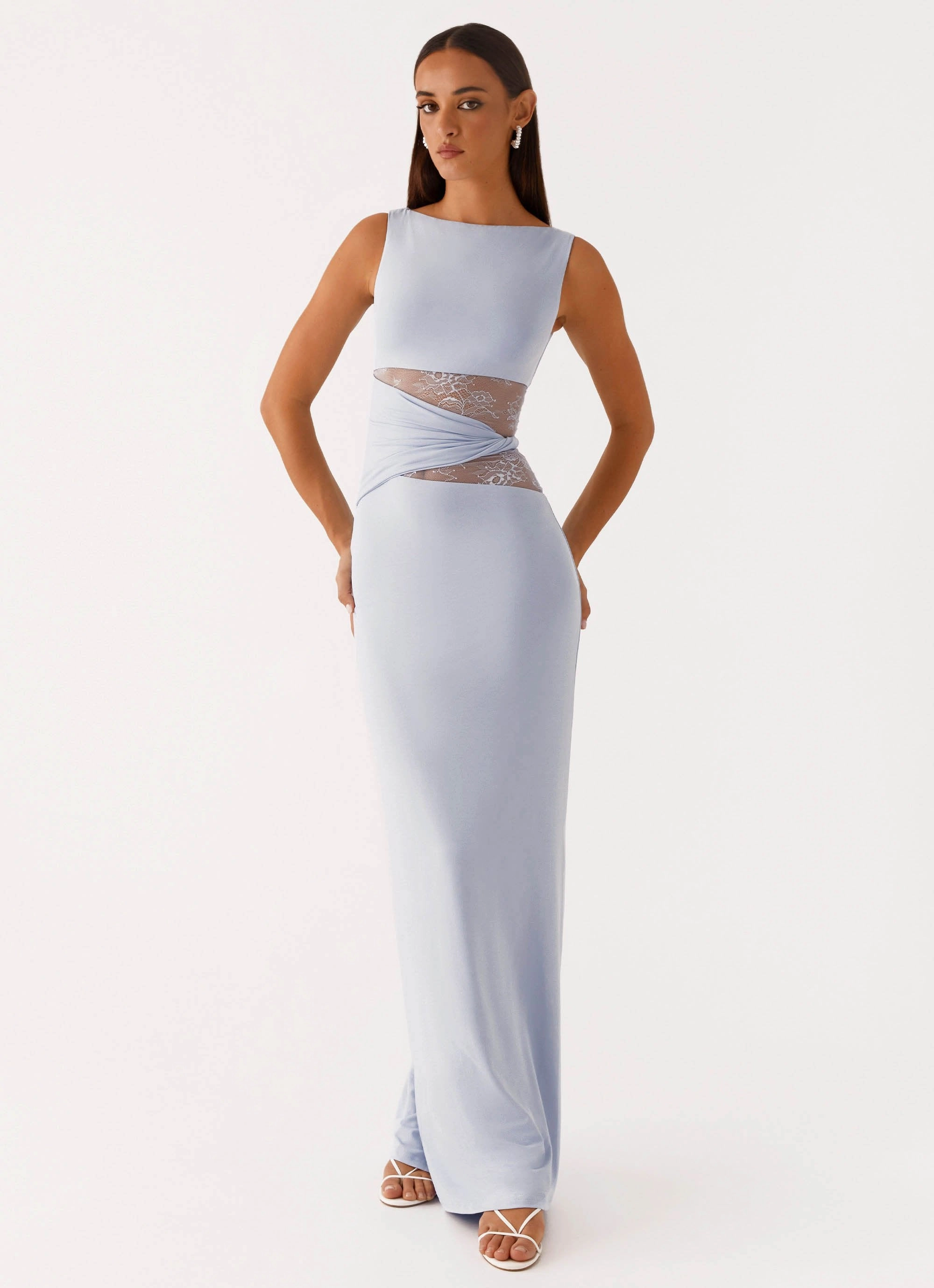 Karma Maxi Dress - Blue Sheer Layer