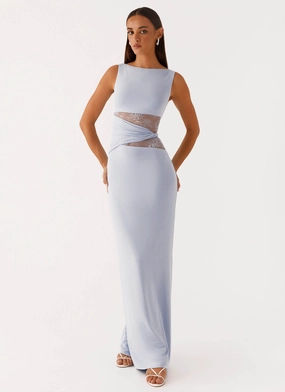 Karma Maxi Dress - Blue Sheer Layer