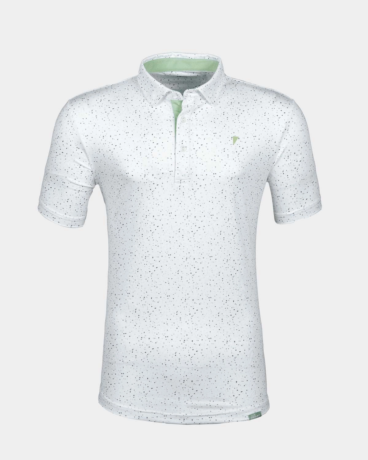 Double Faced Jersey Knit Teal Confetti Classic Polo
