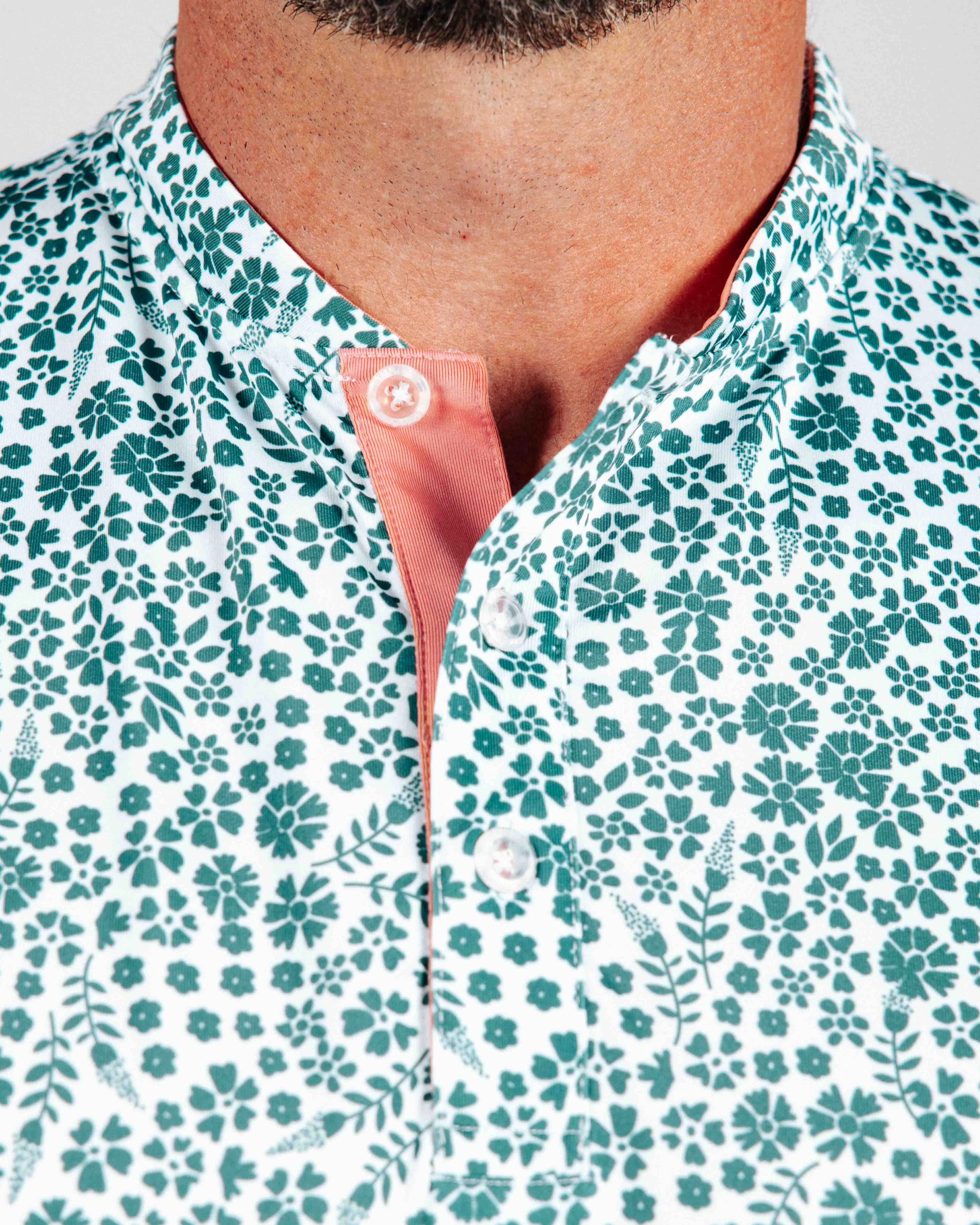 Microfloral Blade Polo MultiPanelBreathability HiddenZipper