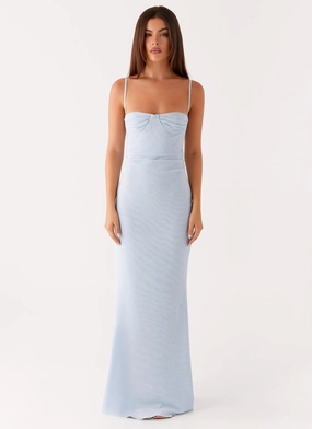 Anna Sophia Maxi Dress - Blue Easy Comfort