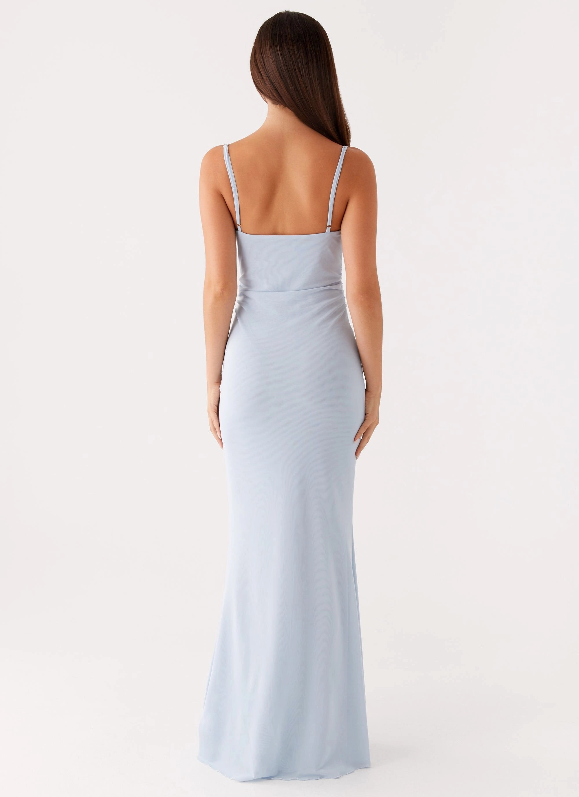 Anna Sophia Maxi Dress - Blue Soft Volume