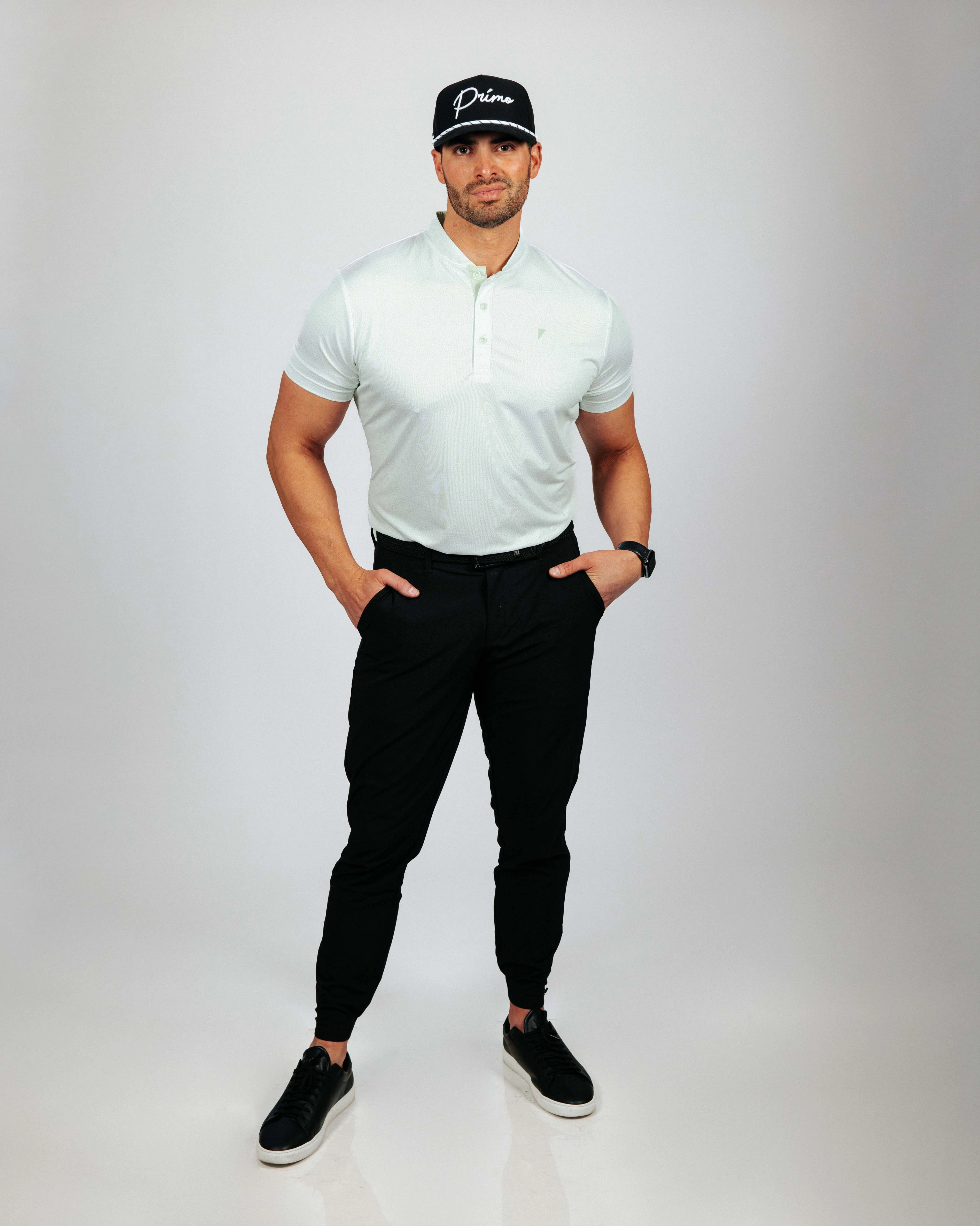 Mint Pebble Blade Collar Polo Summer Polo