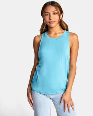 Minted Moto Tank Top - Blue Crest
