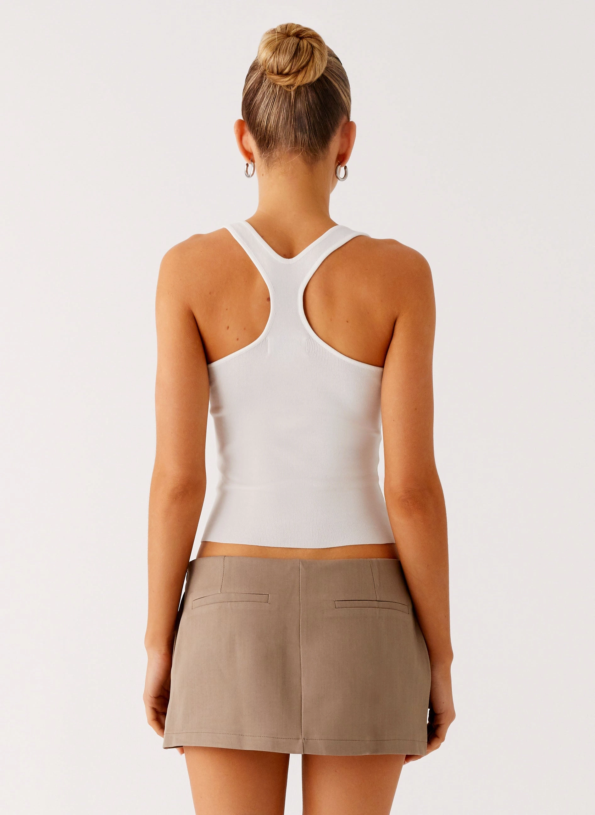 Quick Adjust Fit Light Stretch Mirna Micro Skort - Taupe Marle