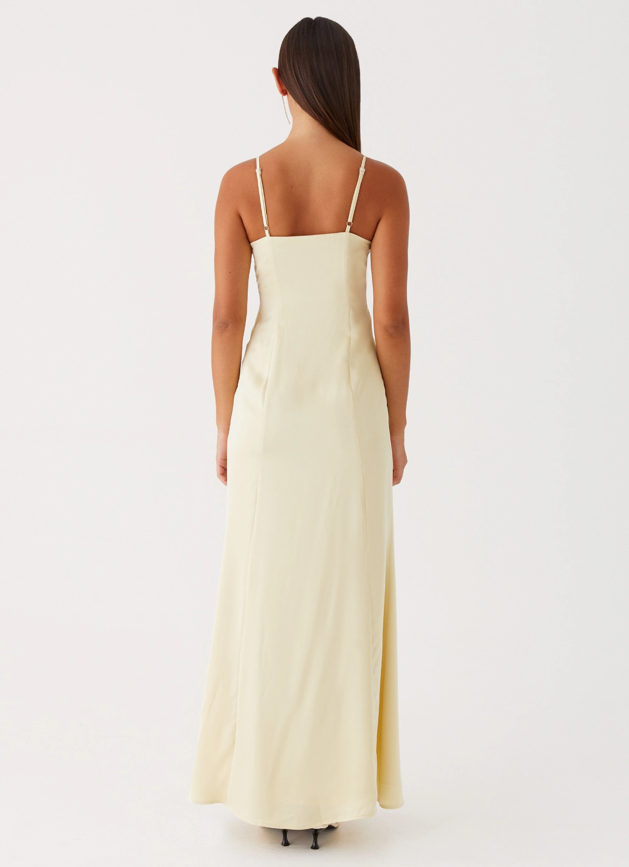 Miss Bloom Maxi Dress - Lemon Light material