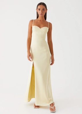 Miss Bloom Maxi Dress - Lemon Feel Good Cozy And Stylish