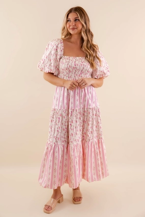RESTOCK: Nothing Is By Chance Maxi Dress-Pink Charming Style