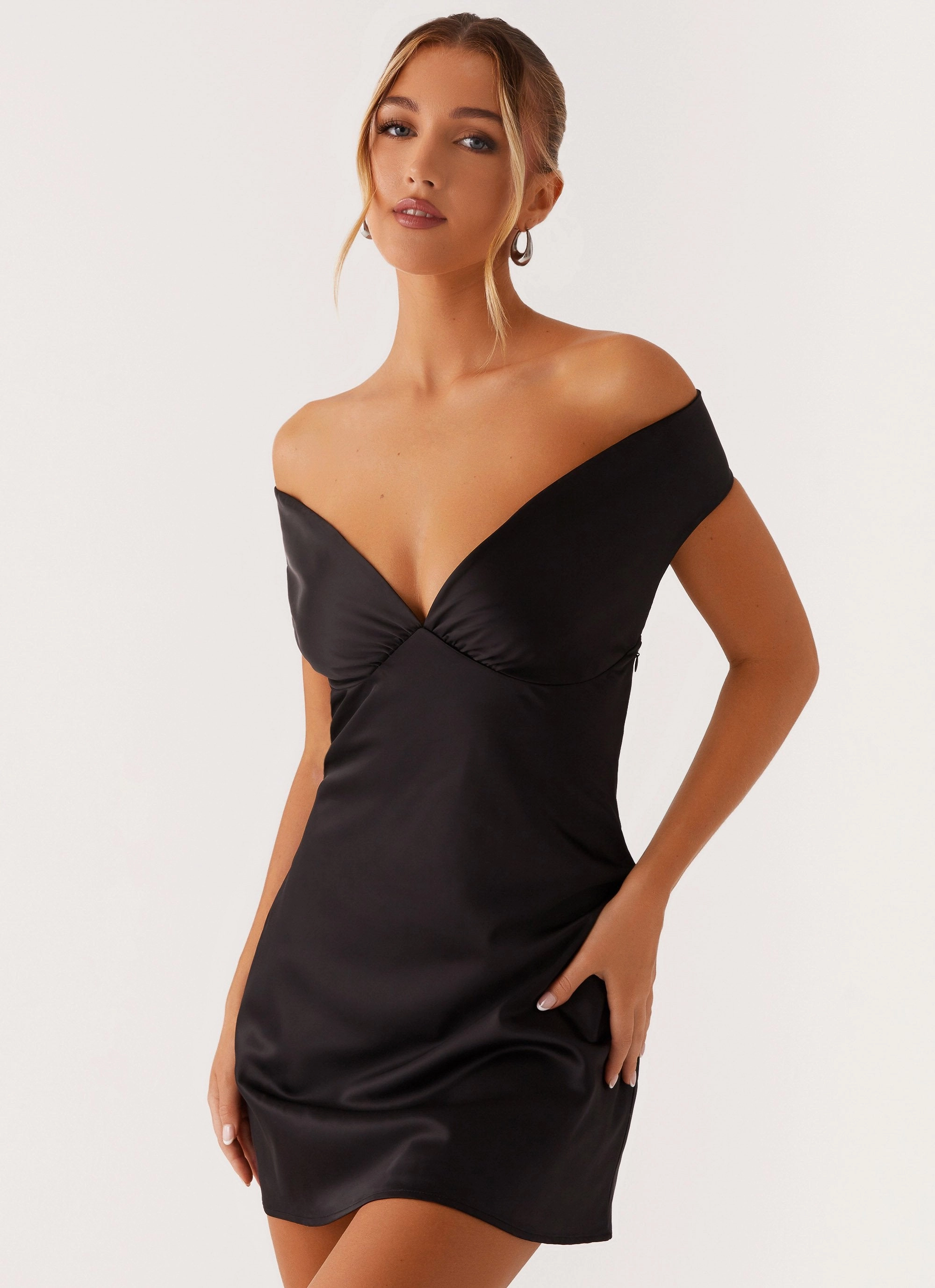 foldable Jenner Mini Dress - Black