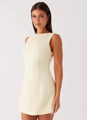 Lulita Mini Dress - Buttercream Yellow Seasonal Essential