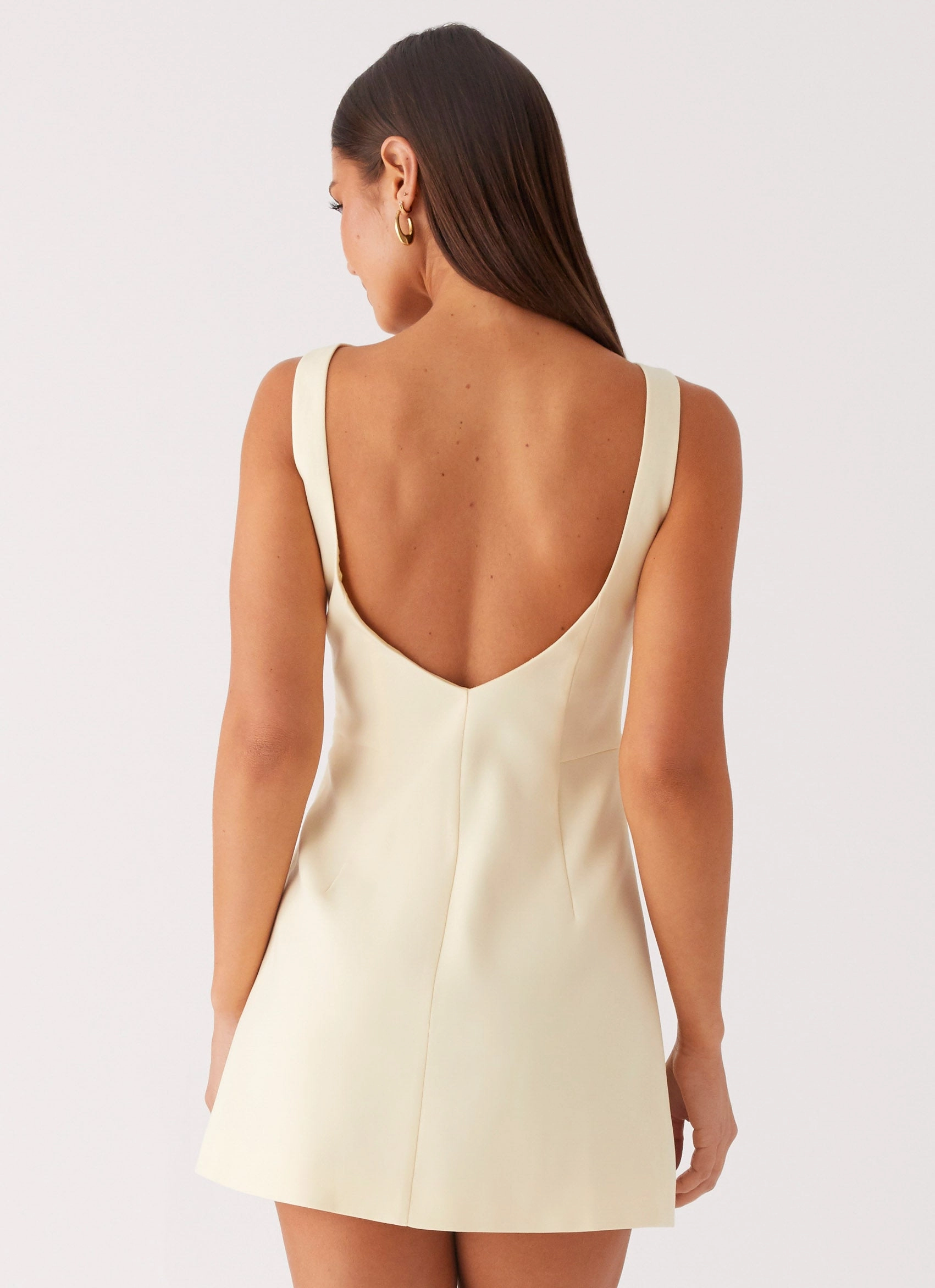 Lulita Mini Dress - Buttercream Yellow Empire Waist Beauty Feel