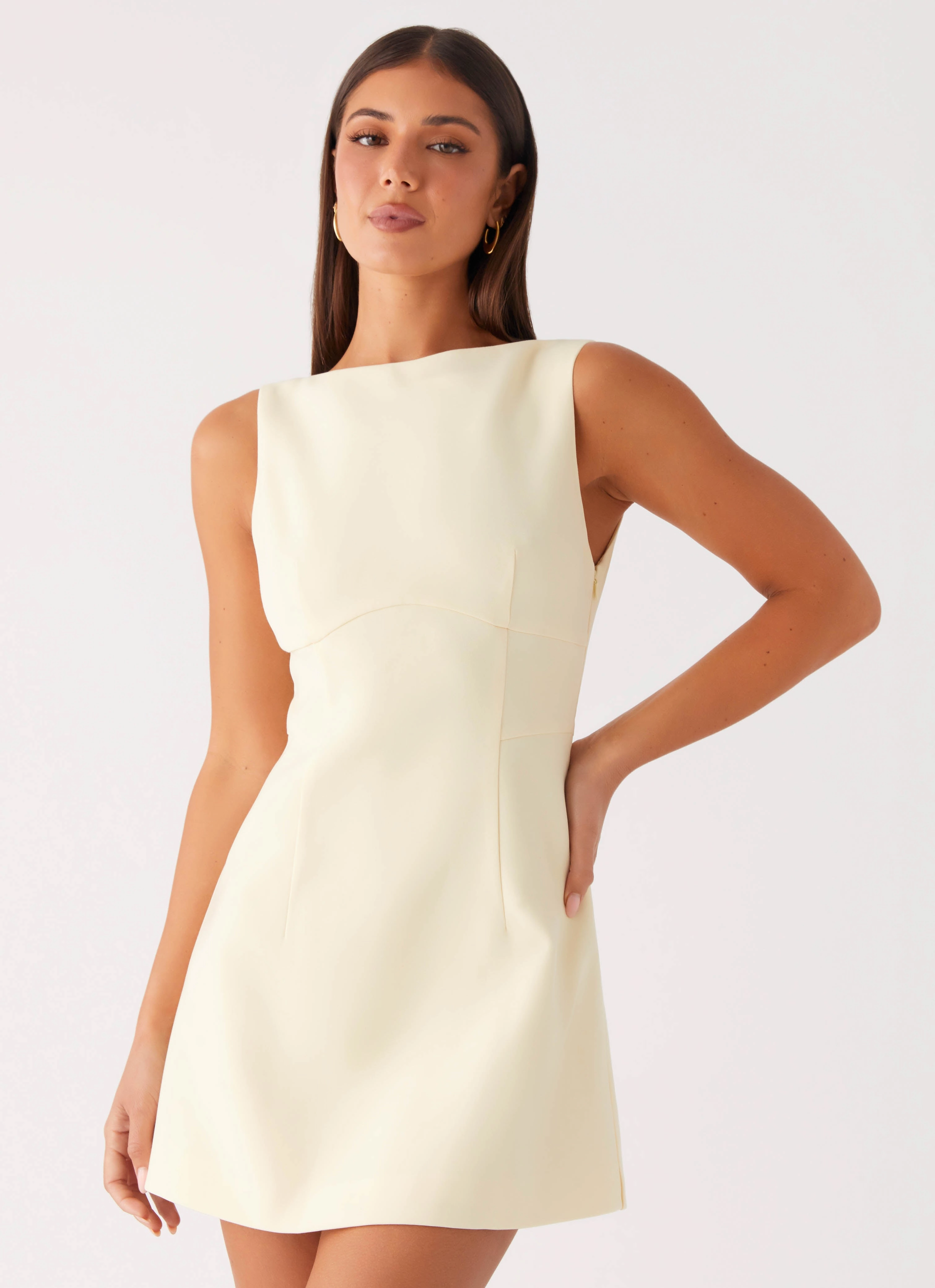 Lulita Mini Dress - Buttercream Yellow Motion Light Casual Chic