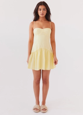 Endless Summer Mini Dress - Canary BreathableLining Vibrant Hue